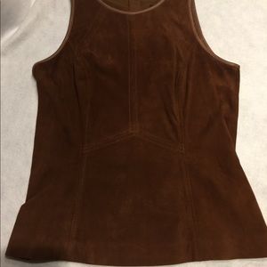 WHITE HOUSE BLACK MARKET Genuine Suede top